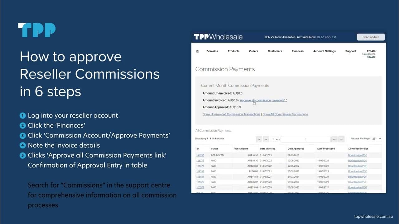 How to Approve Reseller Commissions
