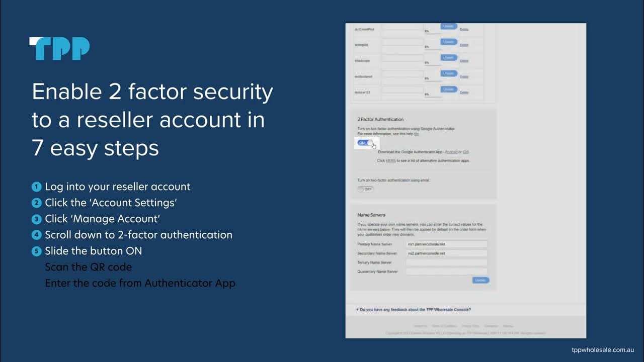 How to Enable 2 Factor Authentication