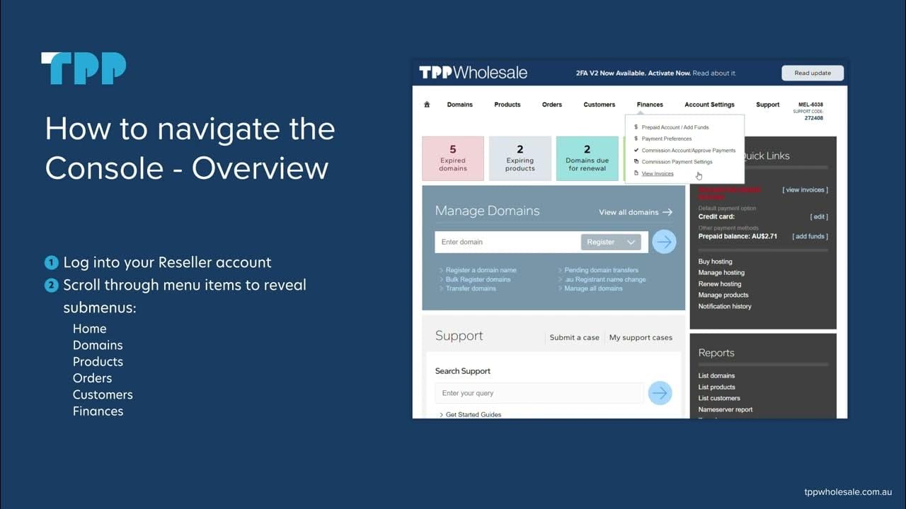 How to Navigate the Console Overview